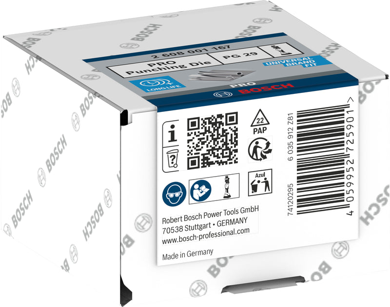 Matriz de puncionamento Bosch PRO, PG29, aço inoxidável
