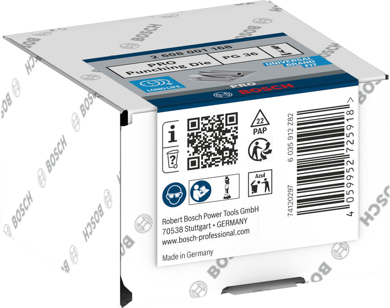 Matriz de puncionamento Bosch PRO, PG36, aço inoxidável