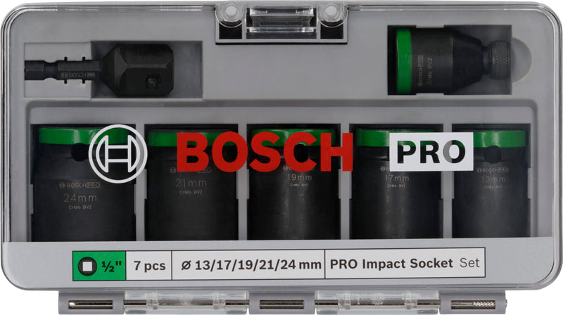 Bosch PRO Impact Socket 1/2" Standard 7-PC Set