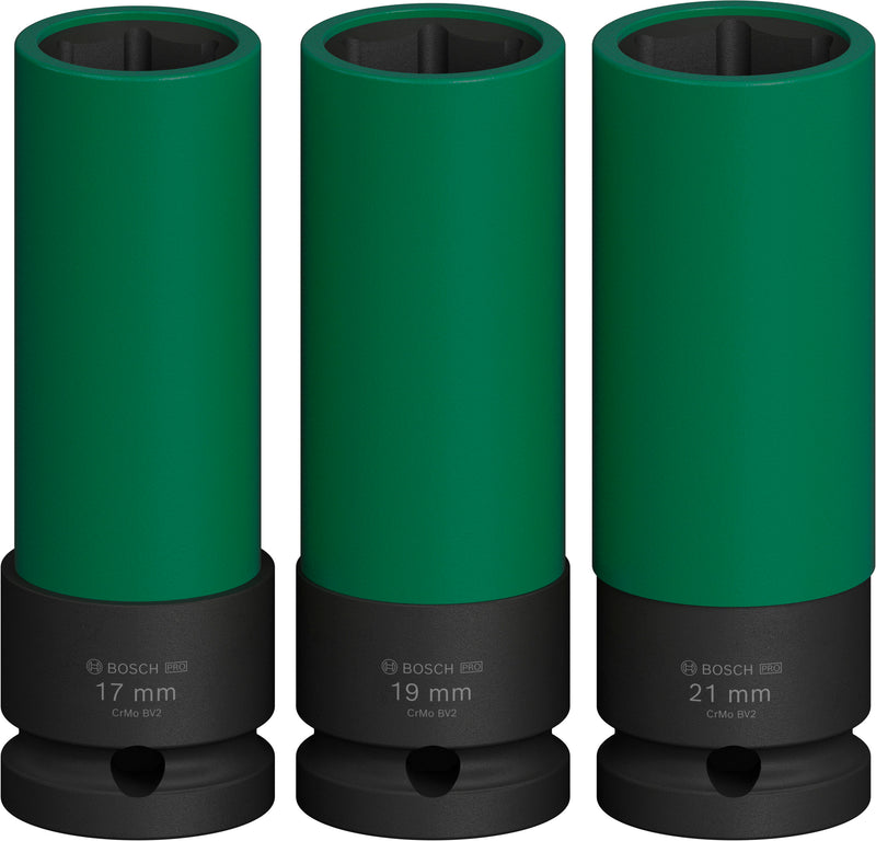 Bosch PRO Impact Sockets 1/2" Extra Deep 3-PC