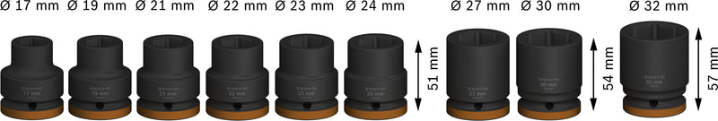 Soquetes de impacto Bosch PRO 3/4" standard 9 peças Se