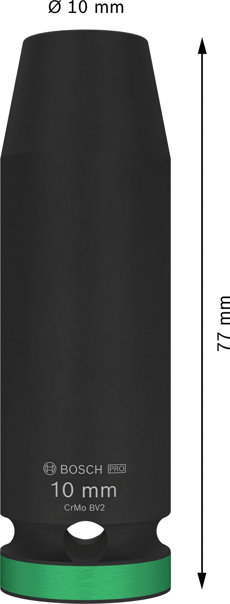 Bosch PRO Impact Socket 1/2" 10 MM Deep