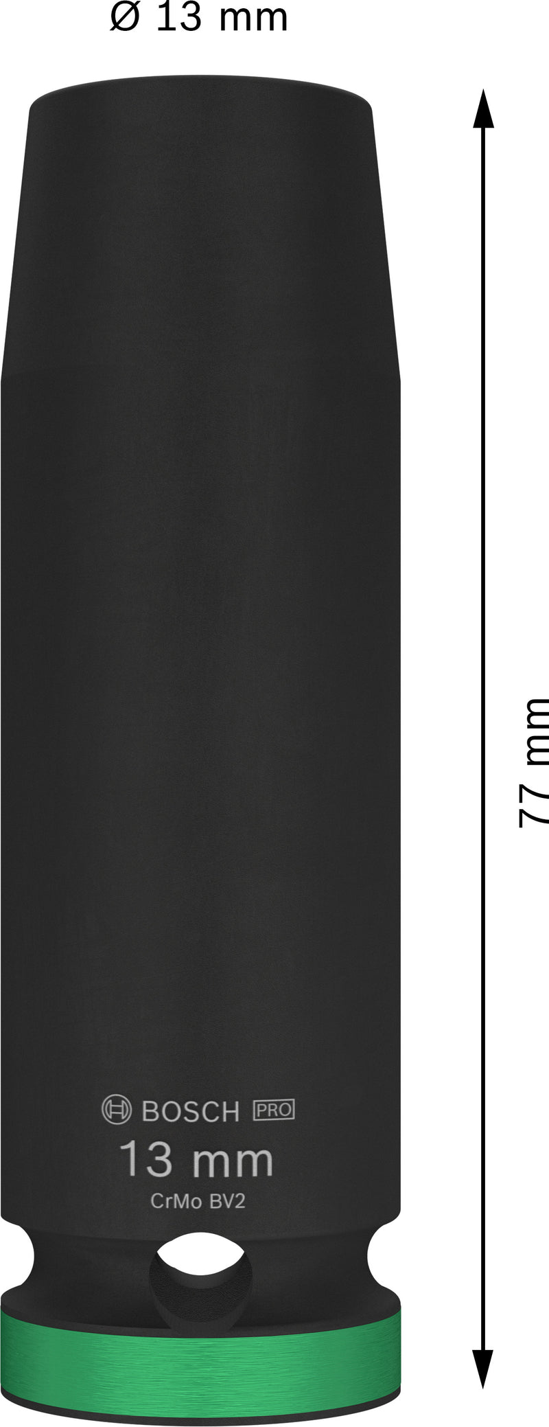 Bosch PRO Impact Socket 1/2" 13 MM Deep