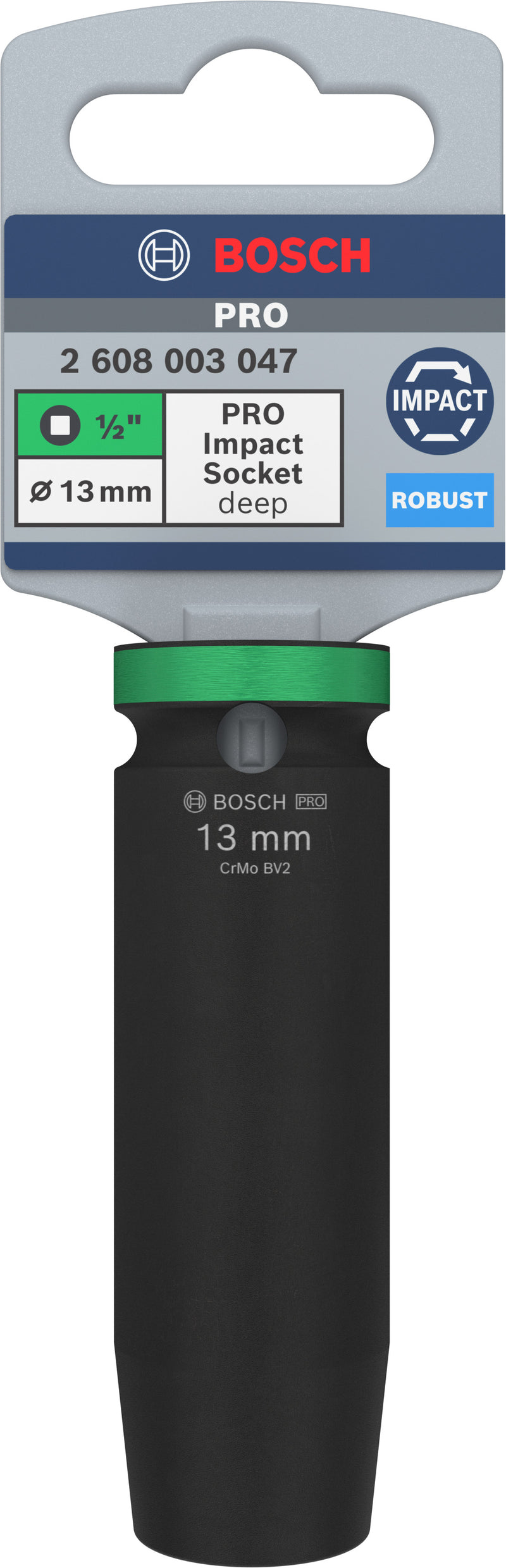 Bosch PRO Impact Socket 1/2" 13 MM Deep