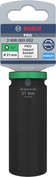 Bosch PRO Impact Socket 1/2" 21 MM Deep