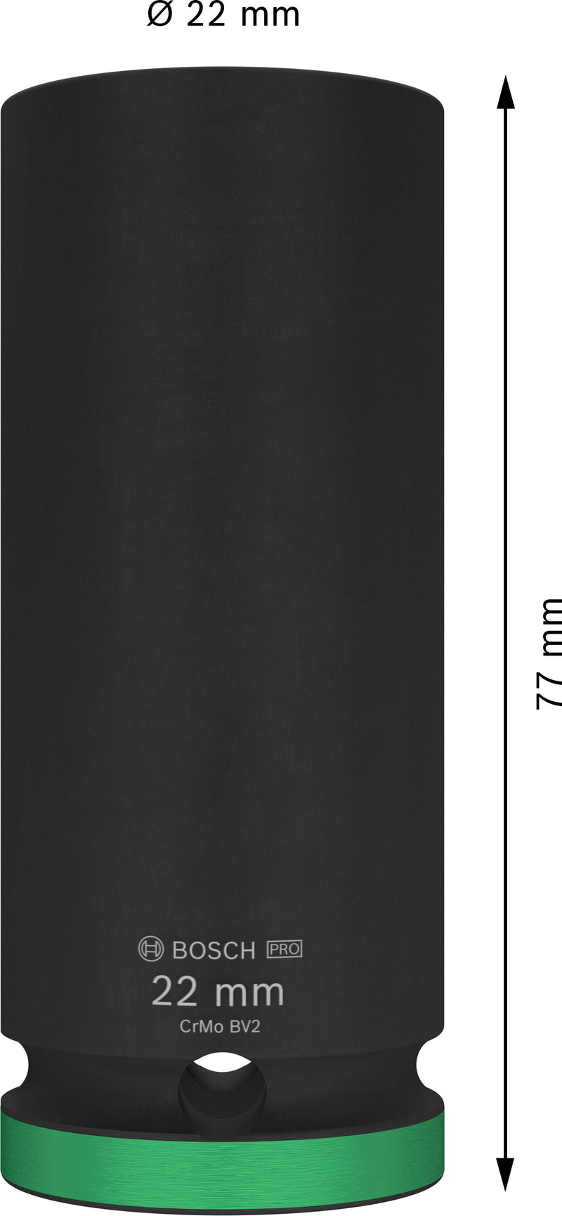 Bosch PRO Impact Socket 1/2" 22 MM Deep