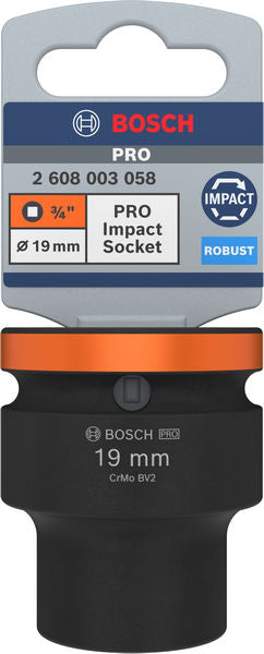Bosch PRO Impact Socket 3/4" 19 MM Standard