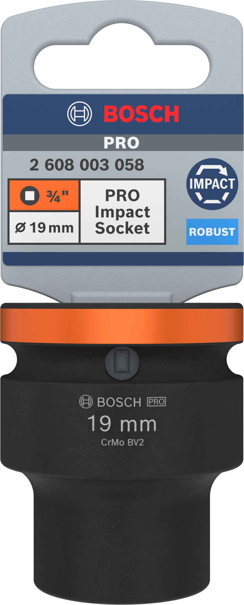 Bosch PRO Impact Socket 3/4" 19 MM Standard