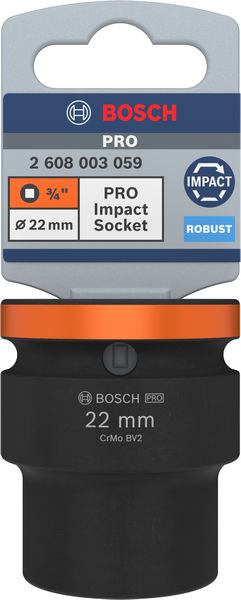 Bosch PRO Impact Socket 3/4" 22 MM Standard
