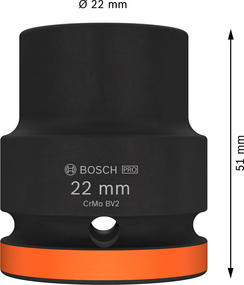 Bosch PRO Impact Socket 3/4" 22 MM Standard