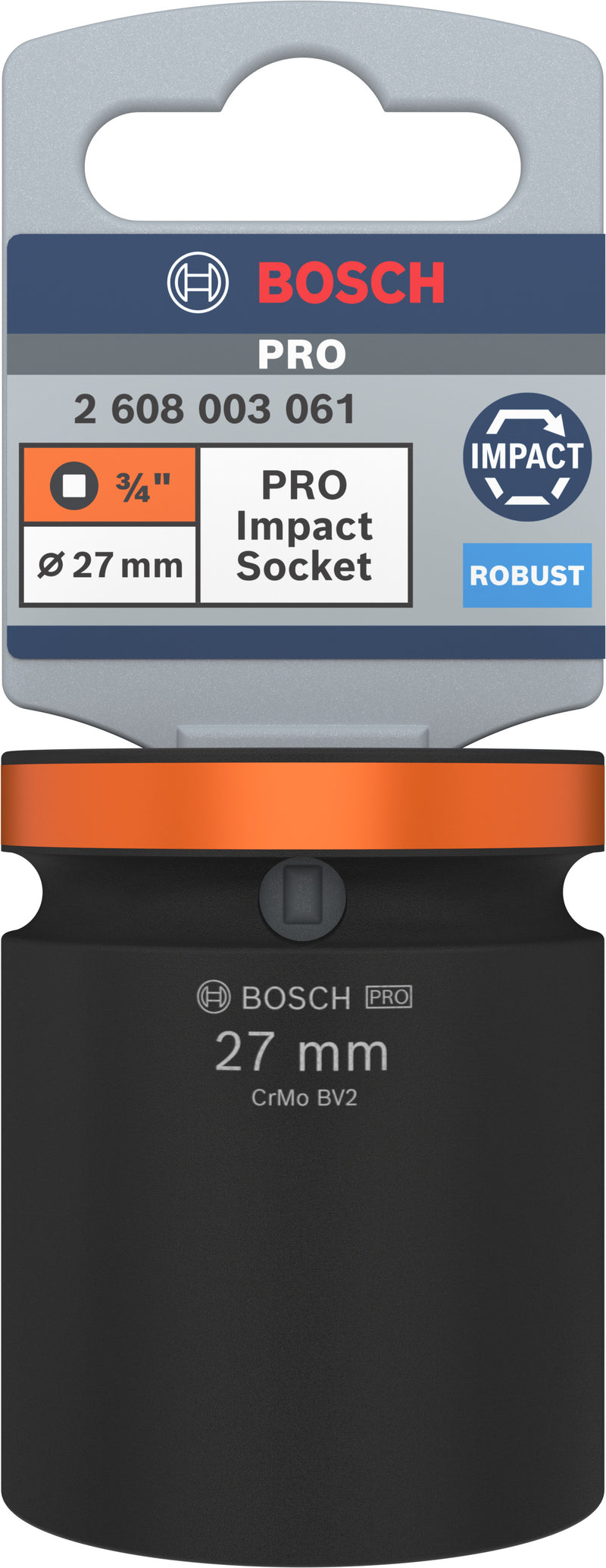 Bosch PRO Impact Socket 3/4" 27 MM Standard