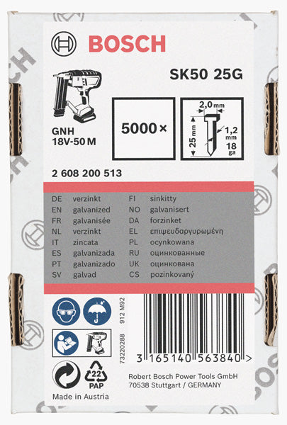 Bosch 5000,Stauchkopfn.,1,2/25mm,verzkt.