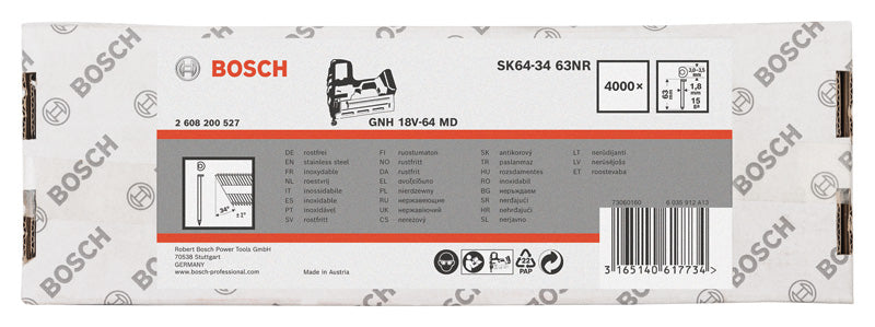 Prego de acabamento Bosch DA, SK64-34 63NR