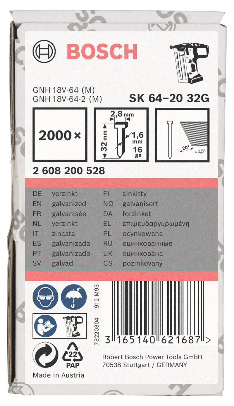 Bosch 2000,Stauchkopfn.20°,1,6,32mm,verzkt.