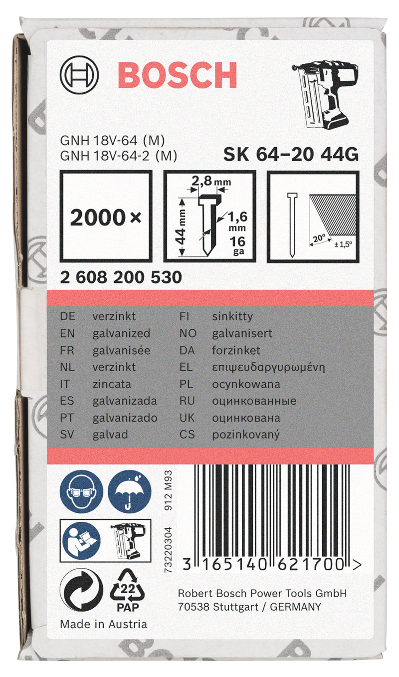Bosch 2000,Stauchkopfn.20°,1,6,44mm,verzkt.