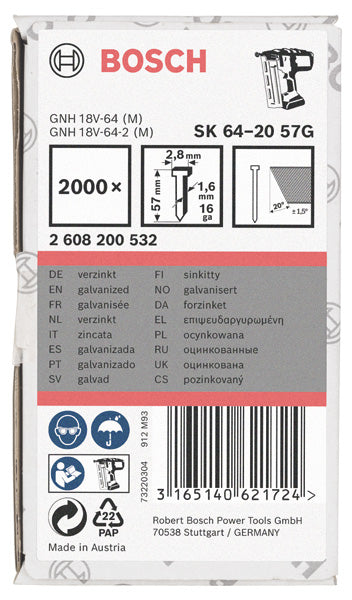 Bosch 2000,Stauchkopfn.20°,1,6,57mm,verzkt.