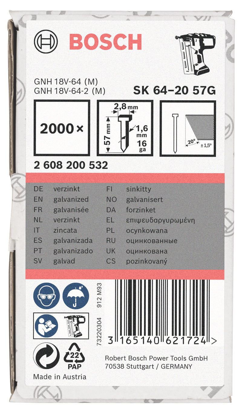Bosch 2000,Stauchkopfn.20°,1,6,57mm,verzkt.
