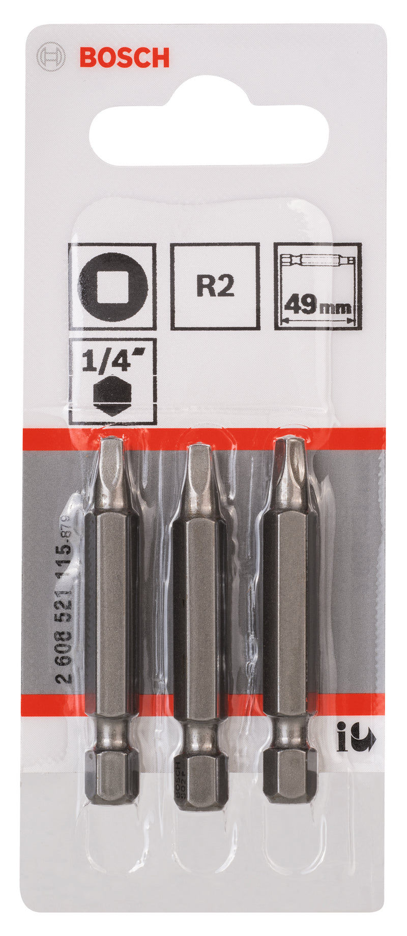 Bosch Screwdriver bit Extra-Hard R2, 49 mm