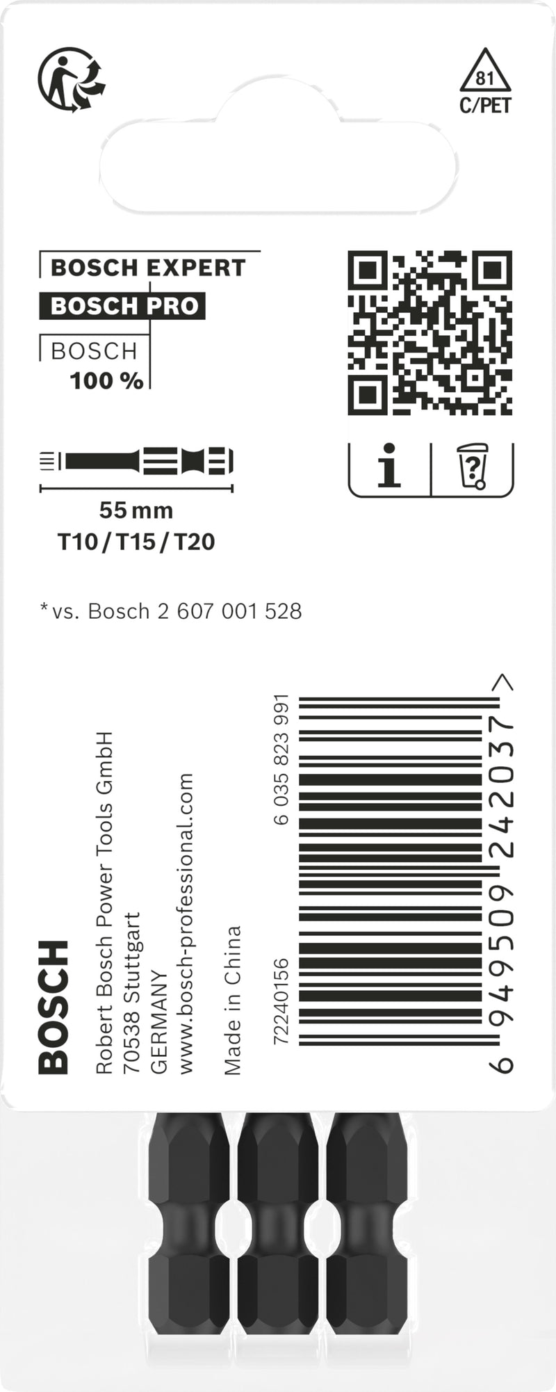 Conjunto de brocas para chave de fendas Bosch PRO T Impact