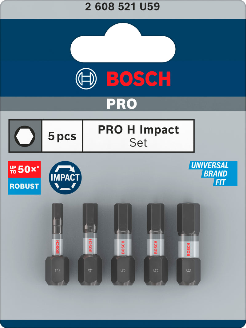 Conjunto de brocas para chaves de fendas Bosch PRO H Impact