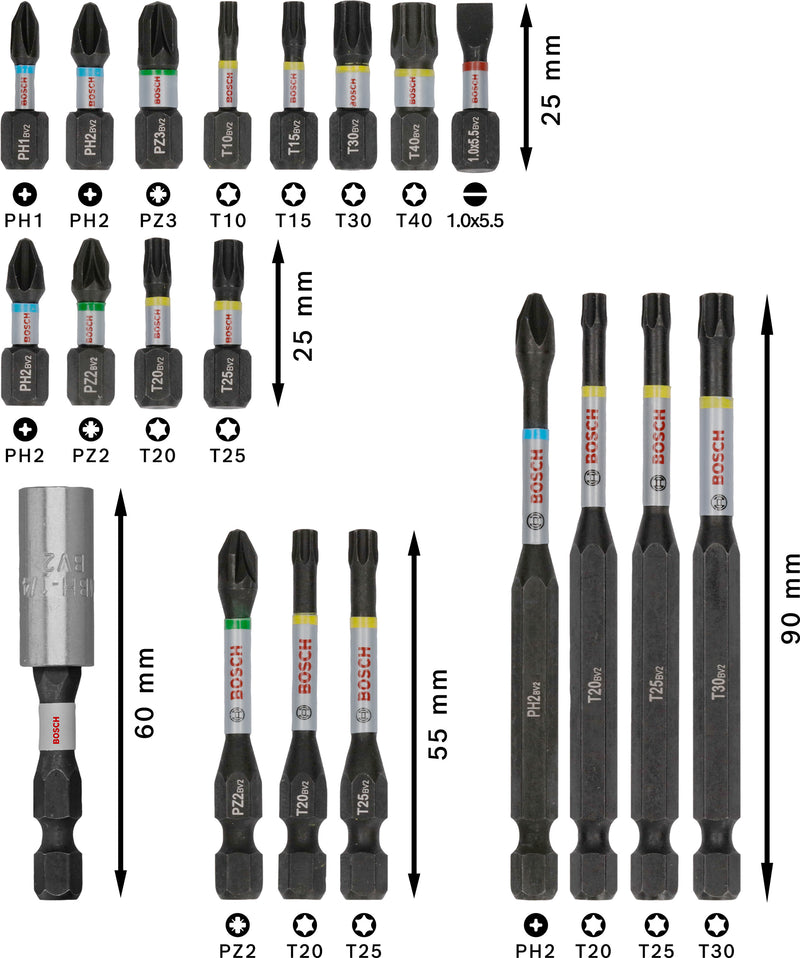 Bosch Screwdriver Bit Set PRO Impact Set