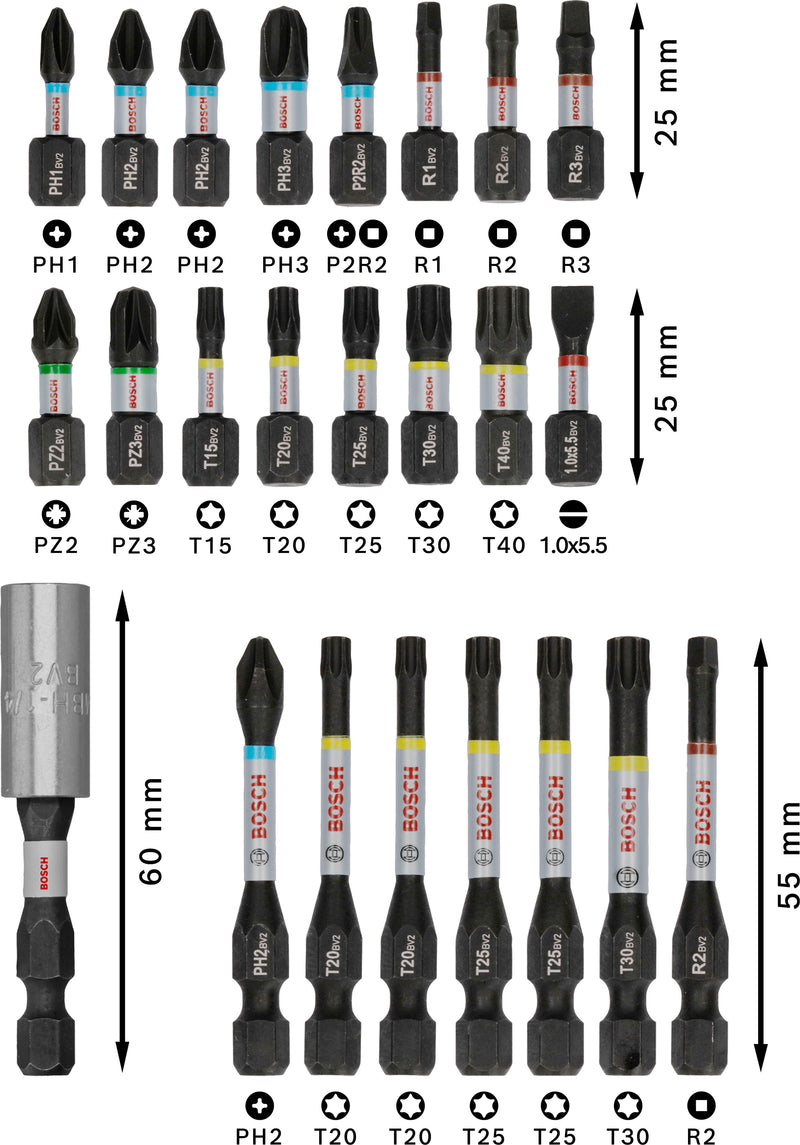 Bosch Screwdriver Bit Set PRO Impact Set