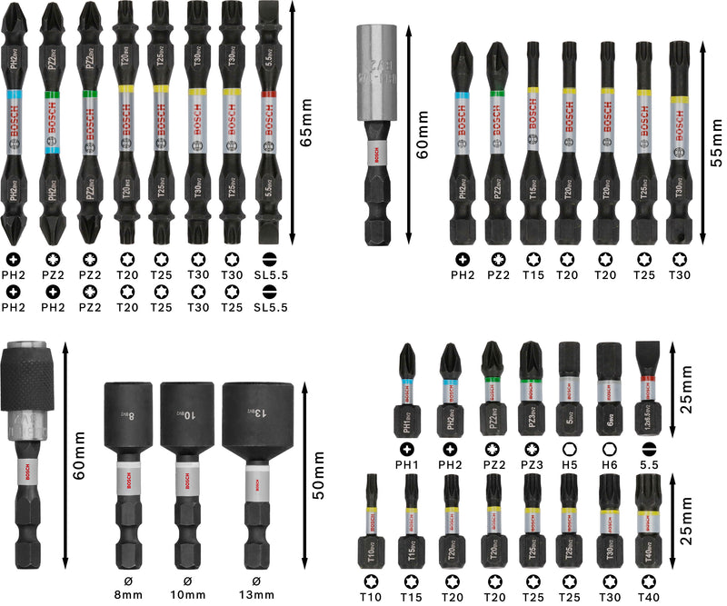 Bosch Screwdriver Bit Set PRO Impact Set