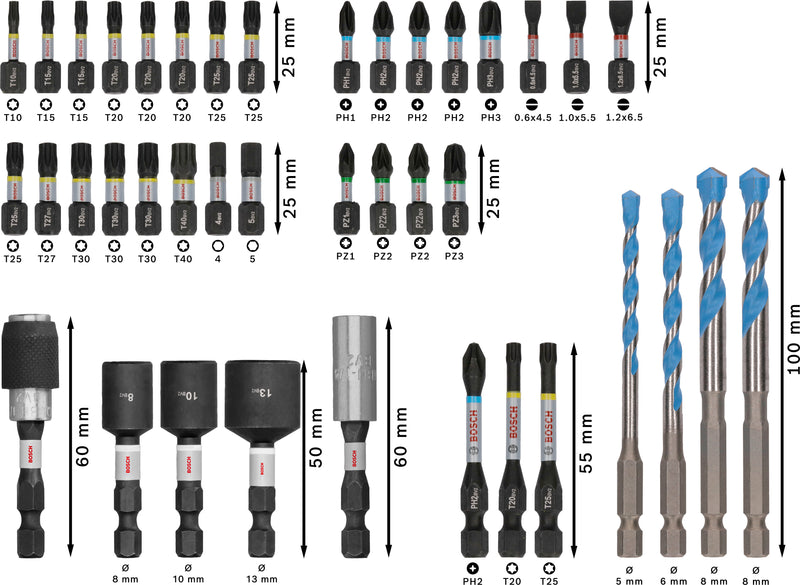 Bosch Drill/Screwdriver bit set PRO Mixed Set
