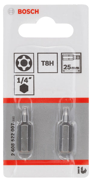 Bosch T8H Security-Torx® Extra-Hard Screwdriver Bit Set
