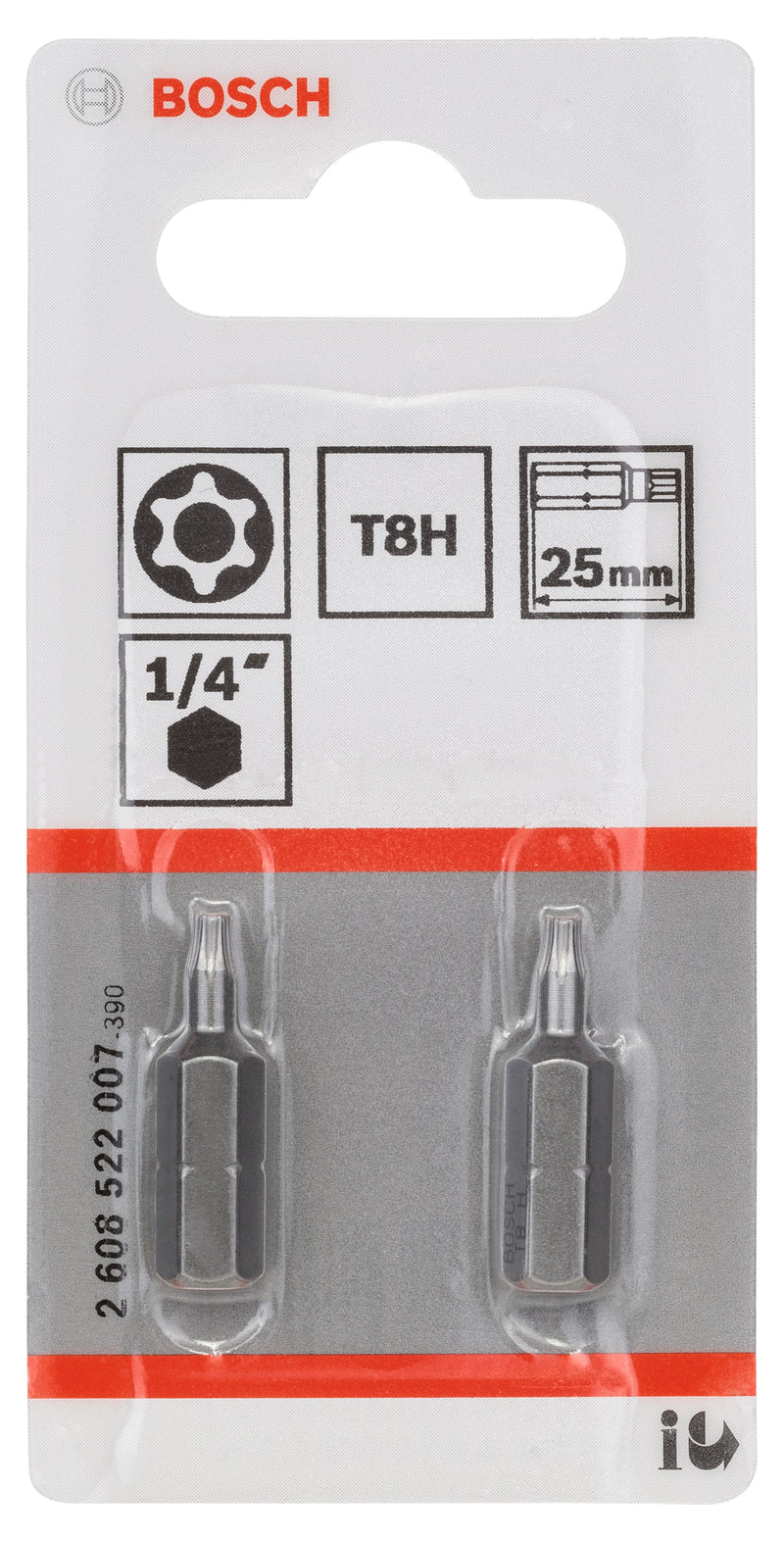 Bosch T8H Security-Torx® Extra-Hard Screwdriver Bit Set