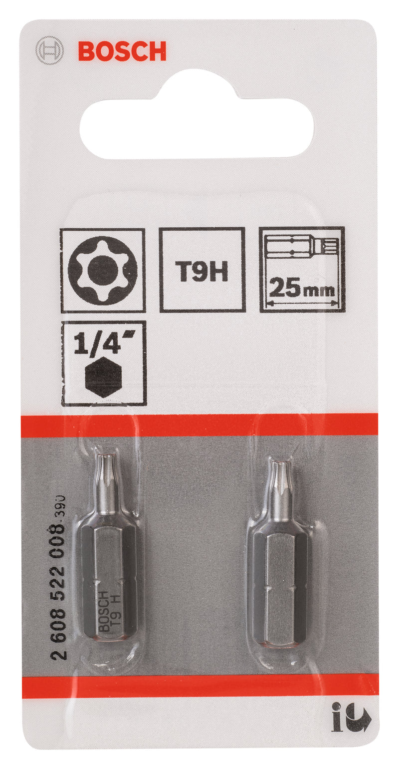 Bosch T9H Security-Torx® Extra-Hard Screwdriver Bit Set