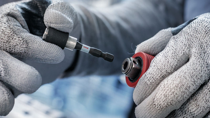 Portabrocas de impacto Bosch UniBitholder + portabrocas QC + imán