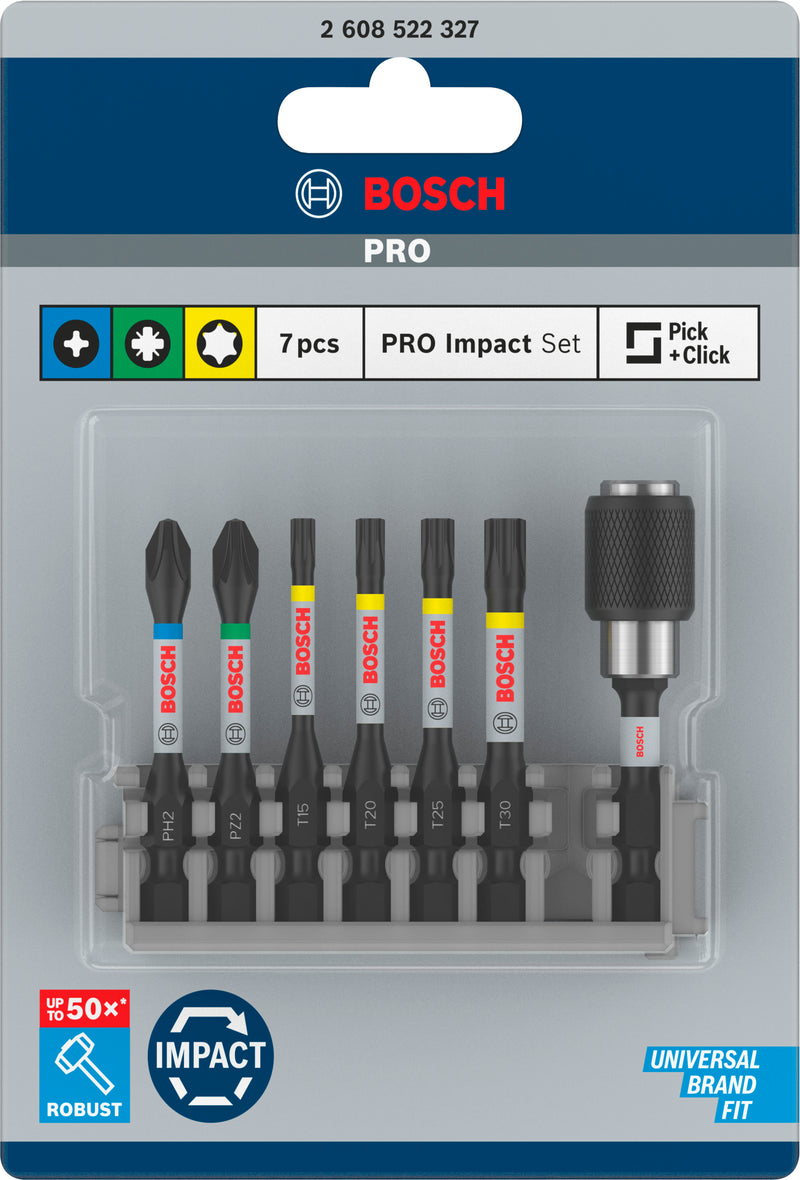 Bosch Impact PB Insert Pack+QR Bitholder(8pc)