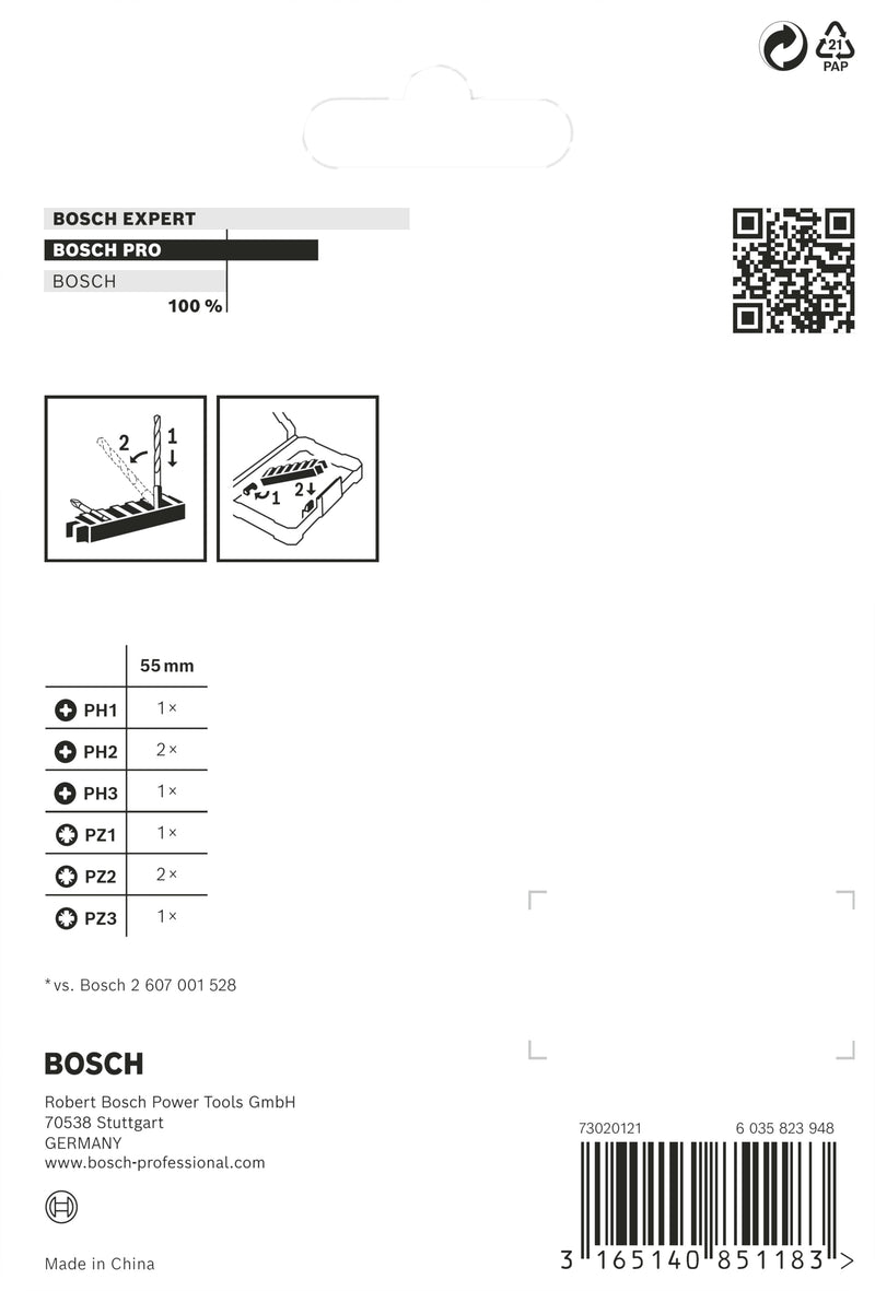 Bosch ImpactPowerBitInsertPack PH & PZ (8pcs)