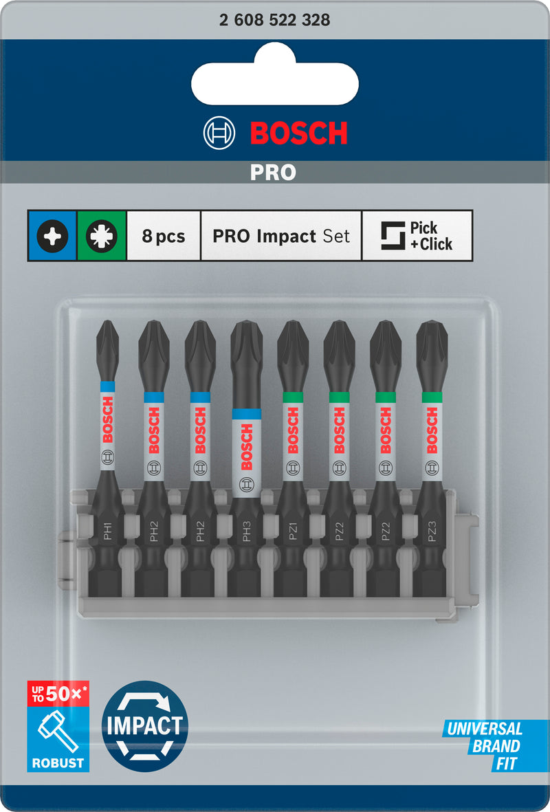 Bosch ImpactPowerBitInsertPack PH & PZ (8pcs)
