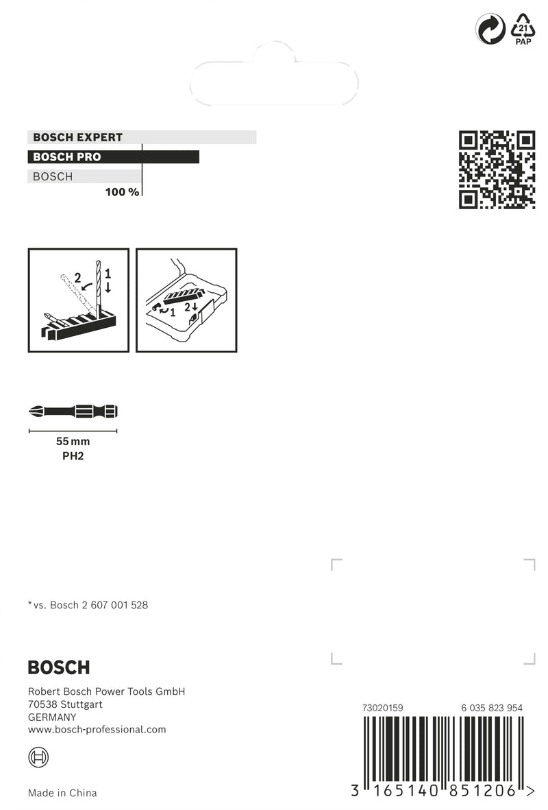 Bosch Impact Power Bit Insert Pack PH2 (8pcs)