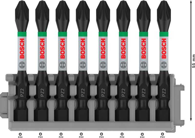Bosch Impact Power Bit Insert Pack PZ2 (8pc)