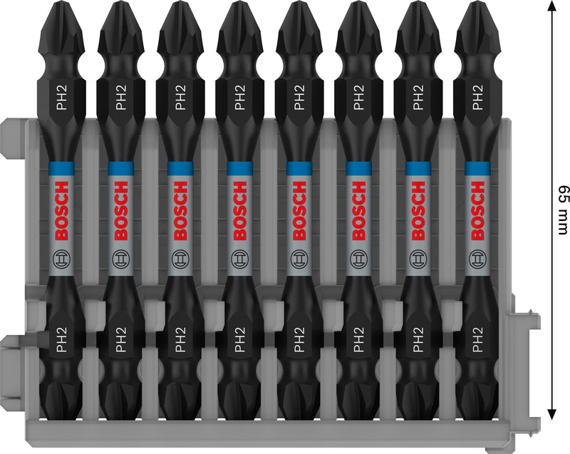 Paquete de insertos Bosch Impact DEB PH2 (8 piezas)