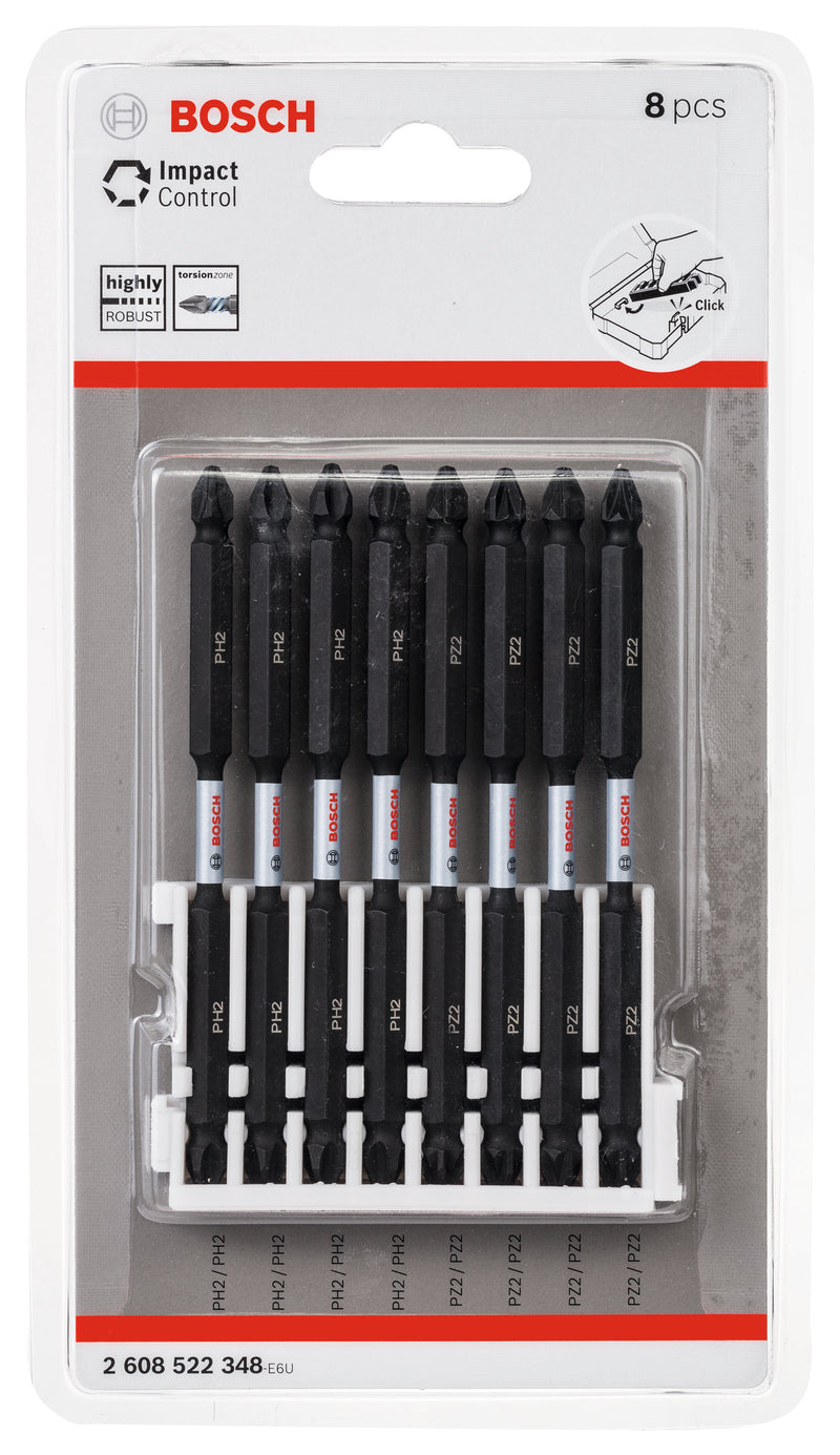 Bosch Impact DEB Insert Pack PH/PZ 110mm (8pc)