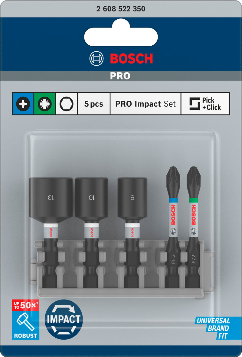 Bosch Impact Nutsetter Mixed Pack + Power Bits