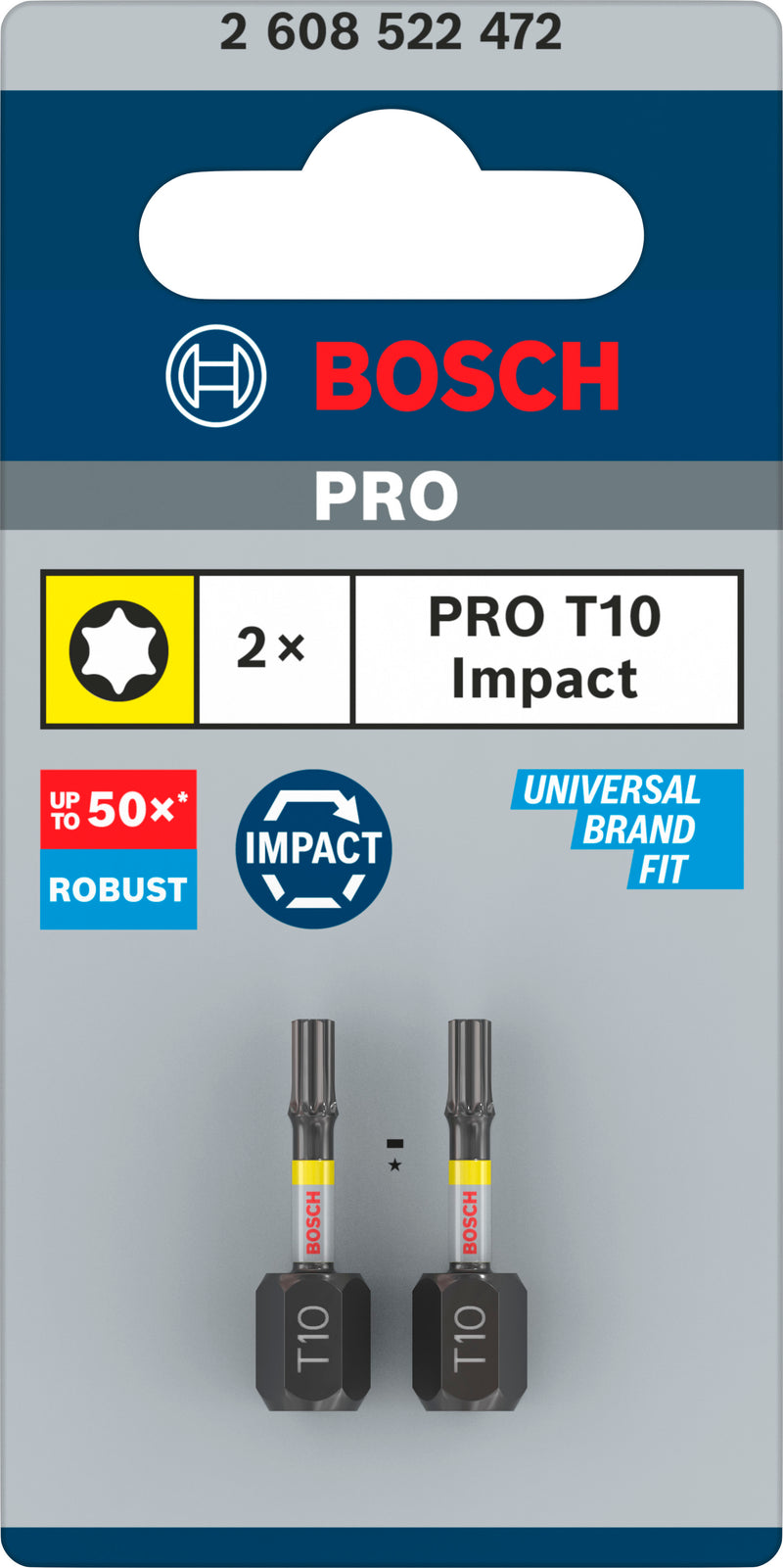 Bosch Screwdriver bit Impact 2xT10 Insert