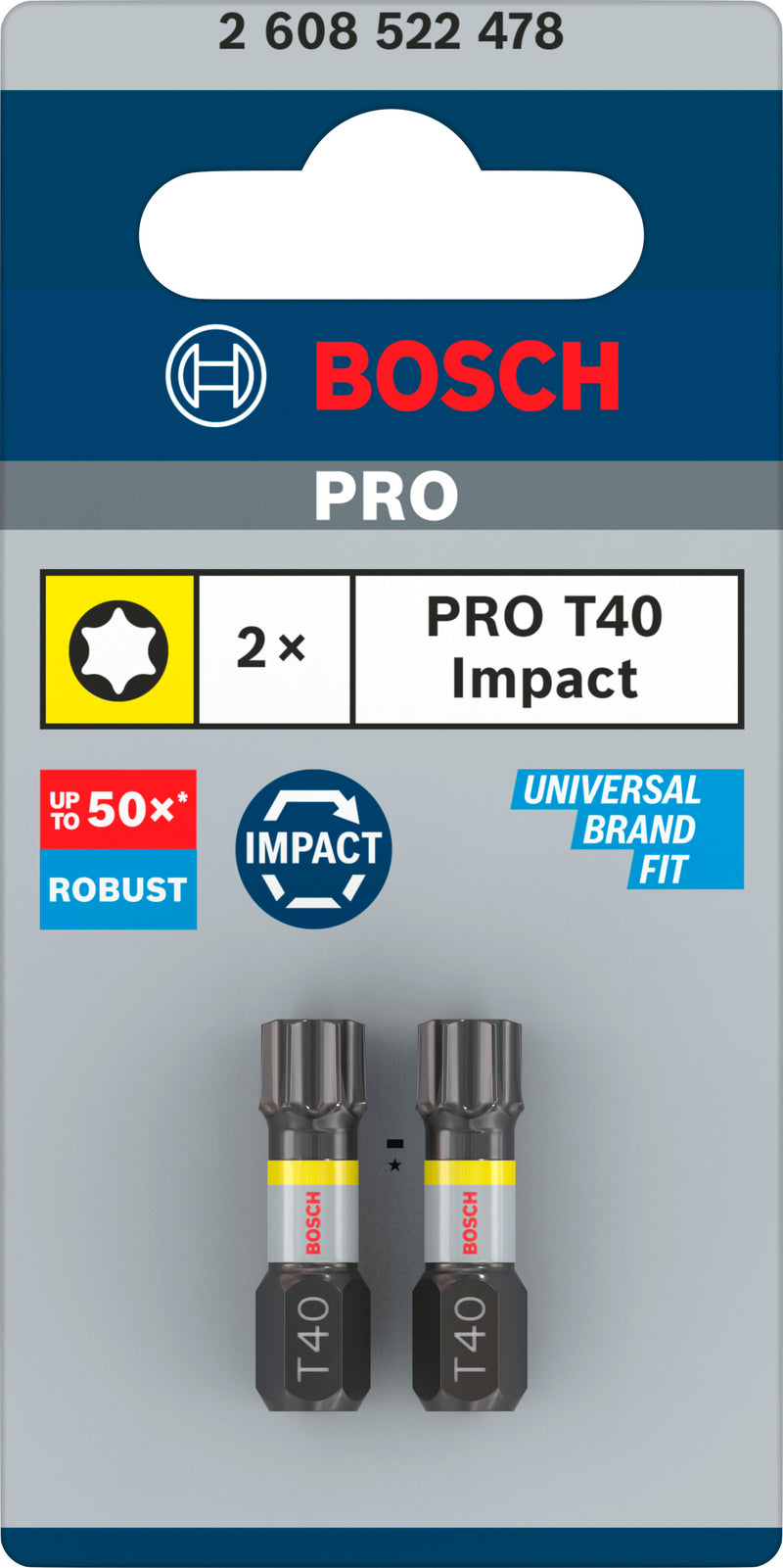 Bosch Screwdriver bit Impact 2xT40 Insert