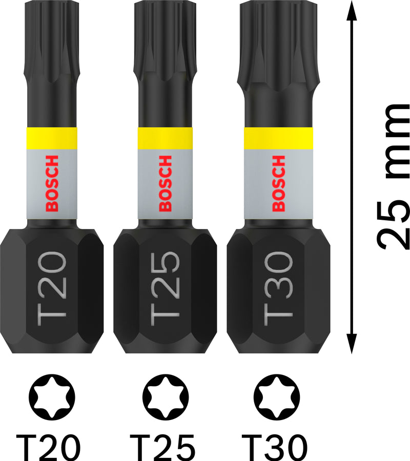 Punta de destornillador Bosch Impact 3xT Insert