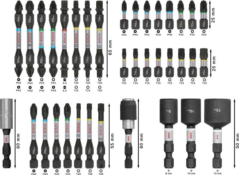 Bosch Screwdriver Bit Set PRO Impact Set