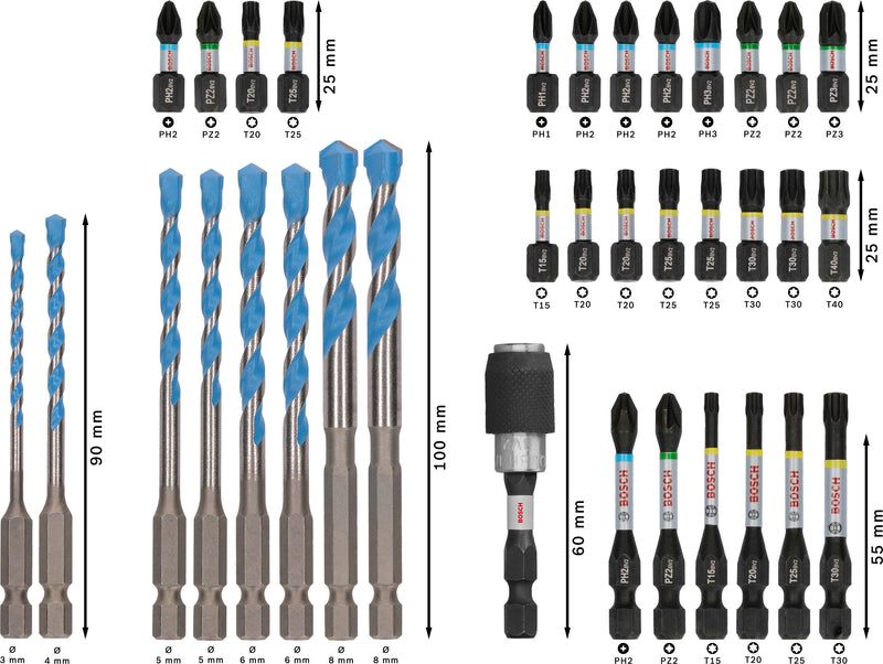 Bosch Drill/Screwdriver bit set PRO Mixed Set