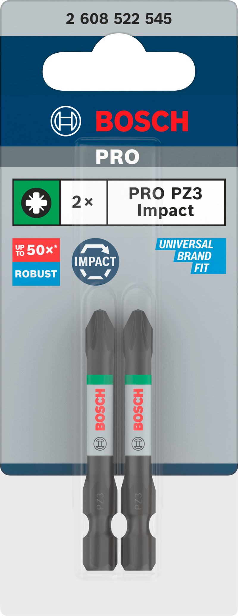 Ponta de chave de fendas Bosch PRO PZ3 Impact