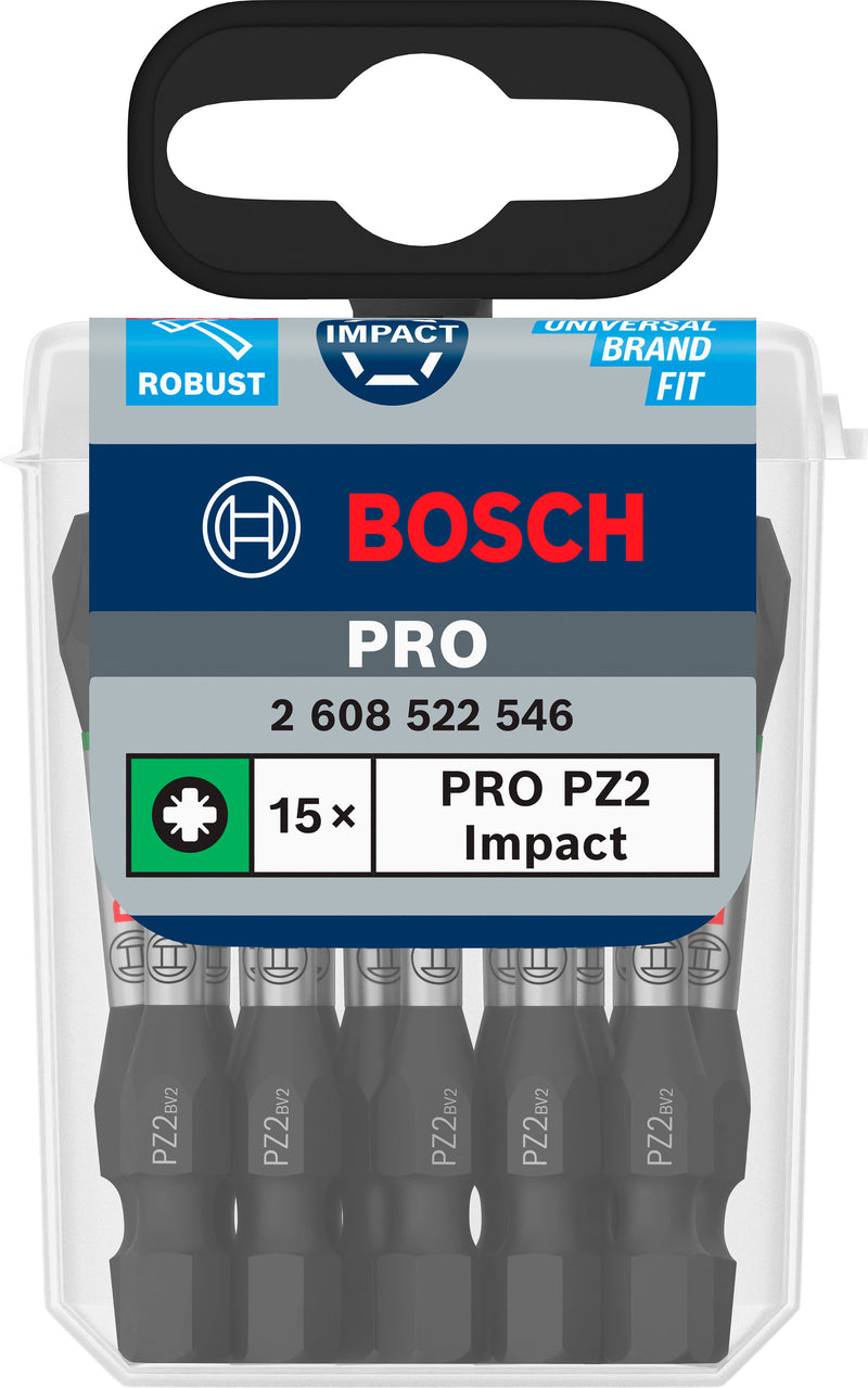 Ponta de chave de fendas Bosch PRO PZ2 Impact