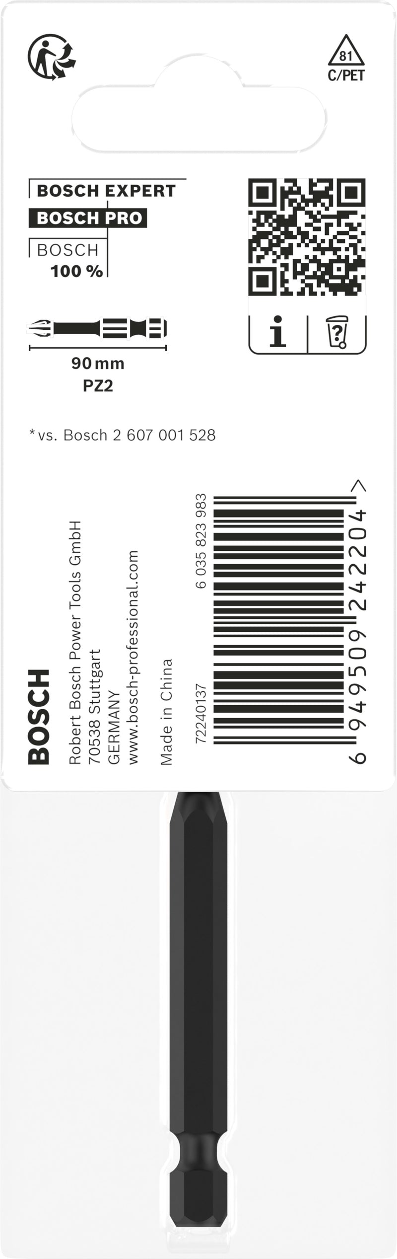 Bosch Screwdriver bit PRO PZ2 Impact