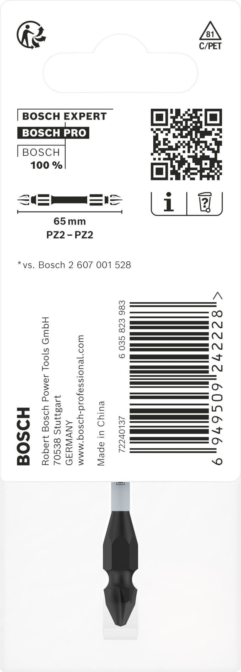 Bosch Screwdriver bit PRO PZ2 Impact