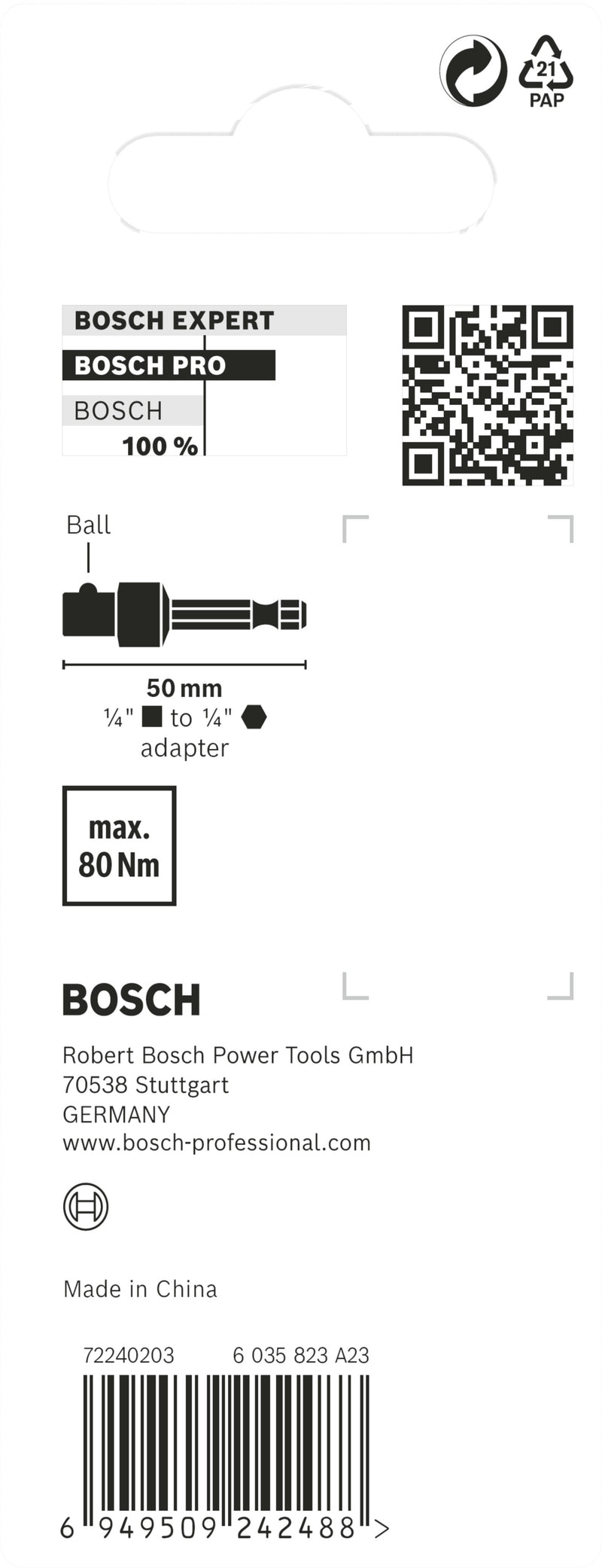 Bosch Nutsetter PRO Ball Sock. Adap.